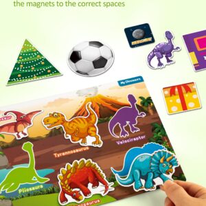 Coogam Preschool Magnetic Busy Book, 9 Themed Stickers Toys Fine Motor Skills Learning Binder Quiet Book Montessori Toys for Kids Toddlers Home Kindergarten