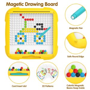 2 In 1 Magnetic Color and Number Maze & Magnetic Drawing Board, Double-Sides Color Matching Learning Counting Puzzle & Drawing Magnet Board, Learning Activities Educational Toys for 3+ Boys Girls