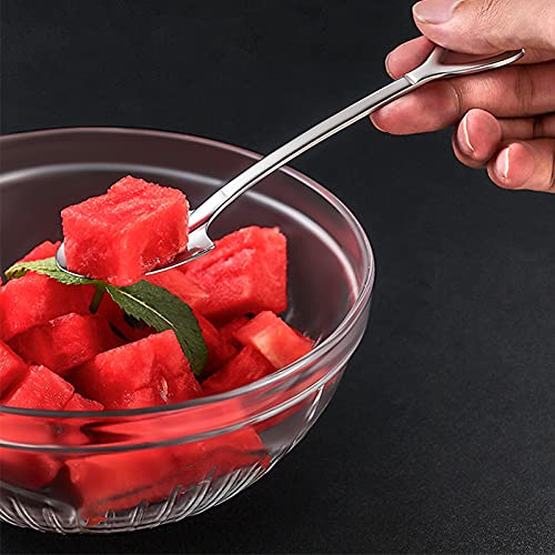 Cooking Spoons 304 Stainless Steel Net Red Shovel Spoon Creative Cute Small Spoon Household Watermelon Artifact Special Shovel Spoon 4pcs Table Spoons (Color : C)