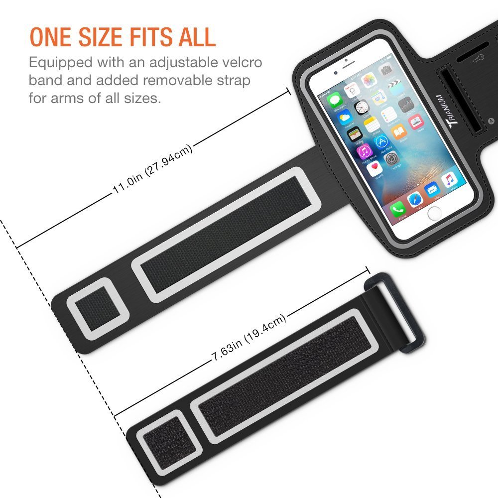 Trianium Armband, Water Resistant Large Cell Phone Armband for iPhone 12 Pro,12 Mini,11 Pro Max/Xs Max/XR/X/8 Plus, Galaxy S20/S10/S10e/S10+/Note 10 and More Workout Band Skin & Key Holder(2nd Gen)