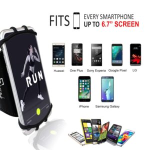 RevereSport Universal iPhone Running Armband (15/14/13/12/11/10/X/XR/SE/Plus/Max/Pro). Phone Holder Case