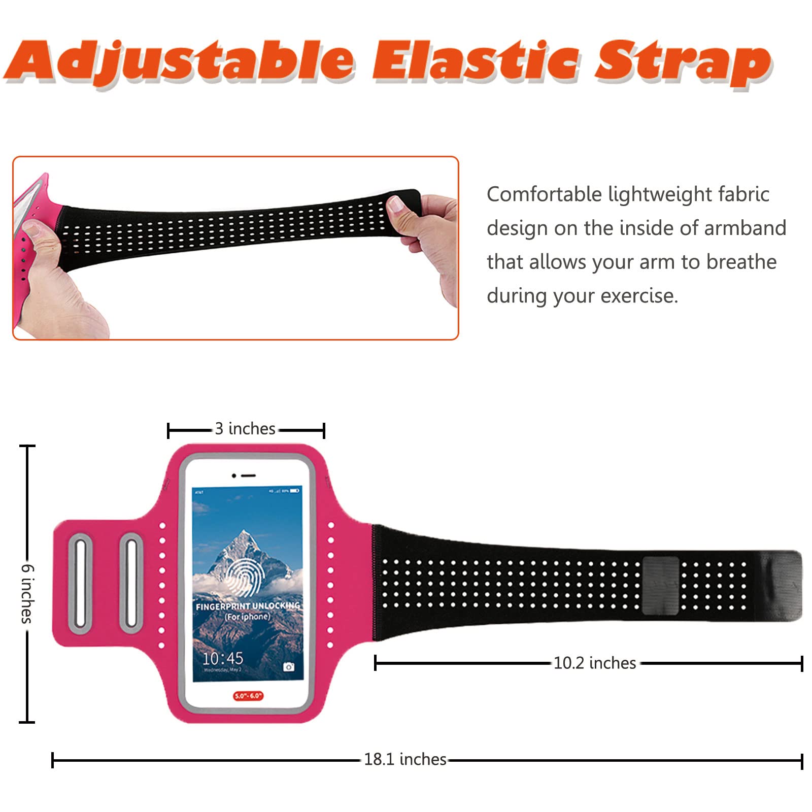 MOVOYEE Phone Holder for Running Women Kids,Armband Cell Phone Holder iPhone 11 12 13 14 15 Pro Max Xs Xr X 10 8 7 6 Plus SE Mini Samsung Galaxy,Run Exercise Sports Gym Workout Arm Bands Wrist Pouch