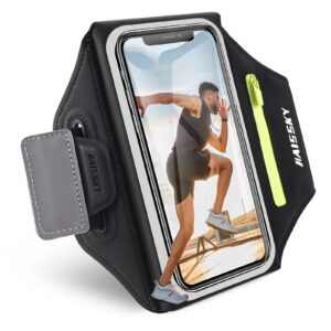 Running Armband [3D Design] with AirPods Bag, Running Phone Holder for iPhone 15 14 13 12 11 Pro Max Plus, Samsung S24 S23 S22 S21 [Up to 6.9 Inch], Gym Workouts Sports Arm Band with Card Holder