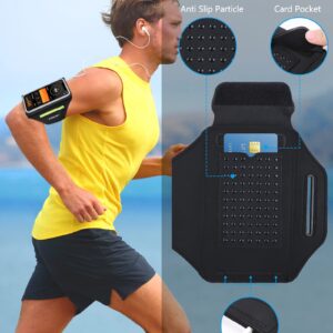 Running Armband [3D Design] with AirPods Bag, Running Phone Holder for iPhone 15 14 13 12 11 Pro Max Plus, Samsung S24 S23 S22 S21 [Up to 6.9 Inch], Gym Workouts Sports Arm Band with Card Holder