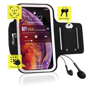 RevereSport Premium iPhone 13 Mini Running Armband. Premium Phone Arm Holder for Sports, Gym Workouts and Exercise