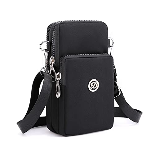 Kimwing Phone Purse Crossbody Bag Armband for Galaxy A32 5G A42 5G A51 A52 A71 A72 A02S A12 / S21 Ultra/Pixel 6 Pro/OnePlus Nord N200 / Redmi Note 10 Pro/Moto G Power 2021 / One 5G Ace (Black)