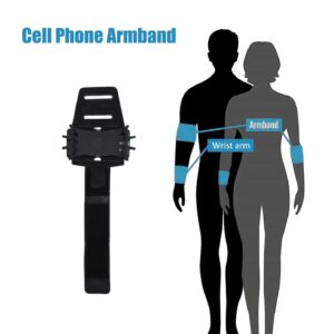 Phone Armband Running Wristband Phone Holder, Detachable Running Accessories Walking Exercise & Gym Workout.360°Rotatable for iPhone 14/13/Pro Max/Pro/Mini/12/11/SE/Xs/XR/X/8/7/Plus, Fits All 4-6.7