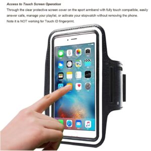 2 Pack Armband Sweatproof Running Armbag Gym Fitness Workout Cell Phone Case Key Holder Compatible with iPhone X Xs,8 7 6 6S,SE,5S,5C,5,4S,4,GalaxyS9,S8,S7,S6,Phone Diagonal 4.0"~5.2"-Silver+darkblue