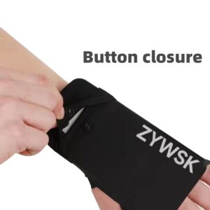 ZYWSK Wrist Cell Phone Holder for Running, Phone Armbands, Wrist Wallet for Men and Women, iPhone Armbands, Wrist Strap, Running Band for Workout, Outdoor, Sports, Small Items (M)