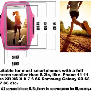 CaseHQ Armband Sport Running Exercise Gym Sportband Case Compatible Phone iPhone 11 PRO MAX, 8 Plus/iPhone 7 Plus/iPhone 6 Plus/6s Plus, with Key Holder & Card Slot, Water Resistant