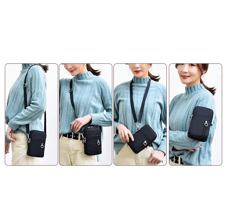 Small Women Crossbody Cell Phone Purse Armband Wallet Bag for Samsung Galaxy Z Flip 4 S22 Ultra S20 S21 FE A03 A13 A33 A53 Google Pixel 6 6a 5 (Blue)