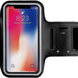 CaseHQ Water Resistant Cell Phone Armband Case Compatible Phone iPhone 11, 11 Pro, 11 Pro Max, X, Xs, Xs Max, Xr, 8, 7, 6, Plus Galaxy S10, S9, S8, S7, Plus Sizes and More. Adjustable Band & Key Slot