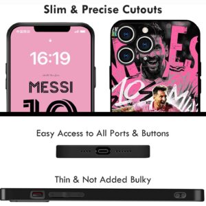 ZERMU for iPhone 14 Pro Max Case, Lione%l Mess%i Inter Soccer Miam-i #10 Fashion Full Protection Soft Silicone TPU Shock Absorption Bumper Slim Fit Protective Cover Phone Case for iPhone 14 Pro Max