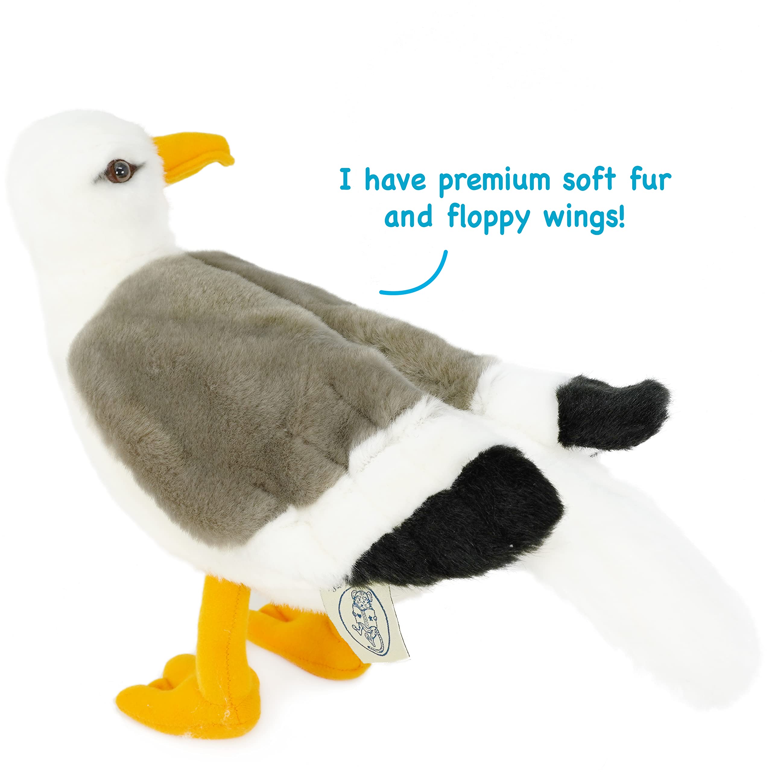 VIAHART Seamus The Seagull - 12 Inch Stuffed Animal Plush - by TigerHart Toys