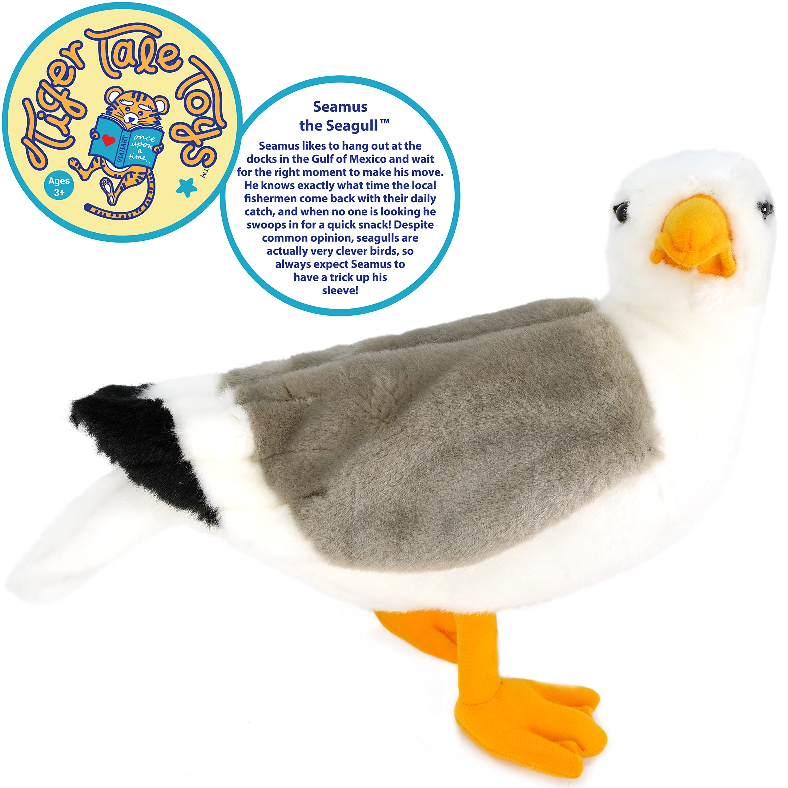 VIAHART Seamus The Seagull - 12 Inch Stuffed Animal Plush - by TigerHart Toys