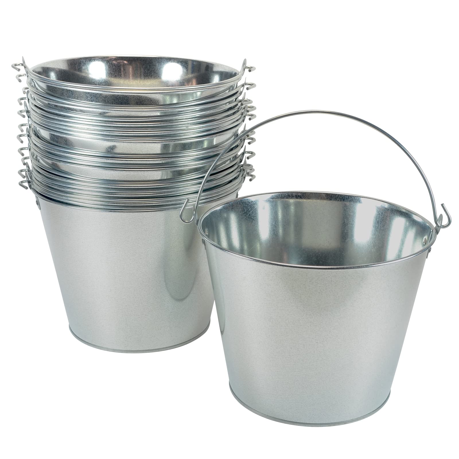 5-Quart Galvanized Pail Beer Bucket 9x9x7 inches (Pack of 12)