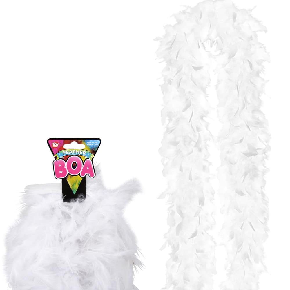 Chochkees Soft Feathery Boa, Party Accessory, Costume Accessories, Party Favor, 72" (White BOA)