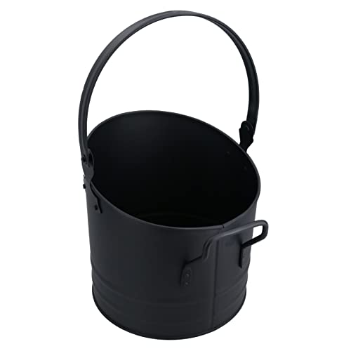 AB Tools Set of 2 Nesting Round Coal Bucket Log Burner Scuttle Wide Mouth Fire Fireplace