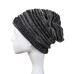 Knit Women's Hats Caps Couples Warm Hats Casual Hats Scuttle Hat (Black, One Size)