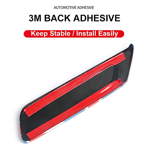 ABS Side Scuttle Lamp Light Pattern Fender Cap Case Cover Compatible with Mini Cooper F54 Clubman 2014+ (Red Color)