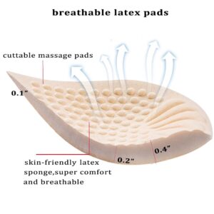 PRETTYWELL Bra Pads Inserts, 2 Pairs Latex Bras Inserts for Sports Bras, Bra Cups Inserts for Bikini Tops (beige, L.)