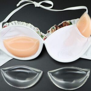 Conolu Clear Silicone Bra Inserts - Triangle Gel Breast Inserts Enhancers Waterproof Push Up Pads Bra for Bikini Swimsuit