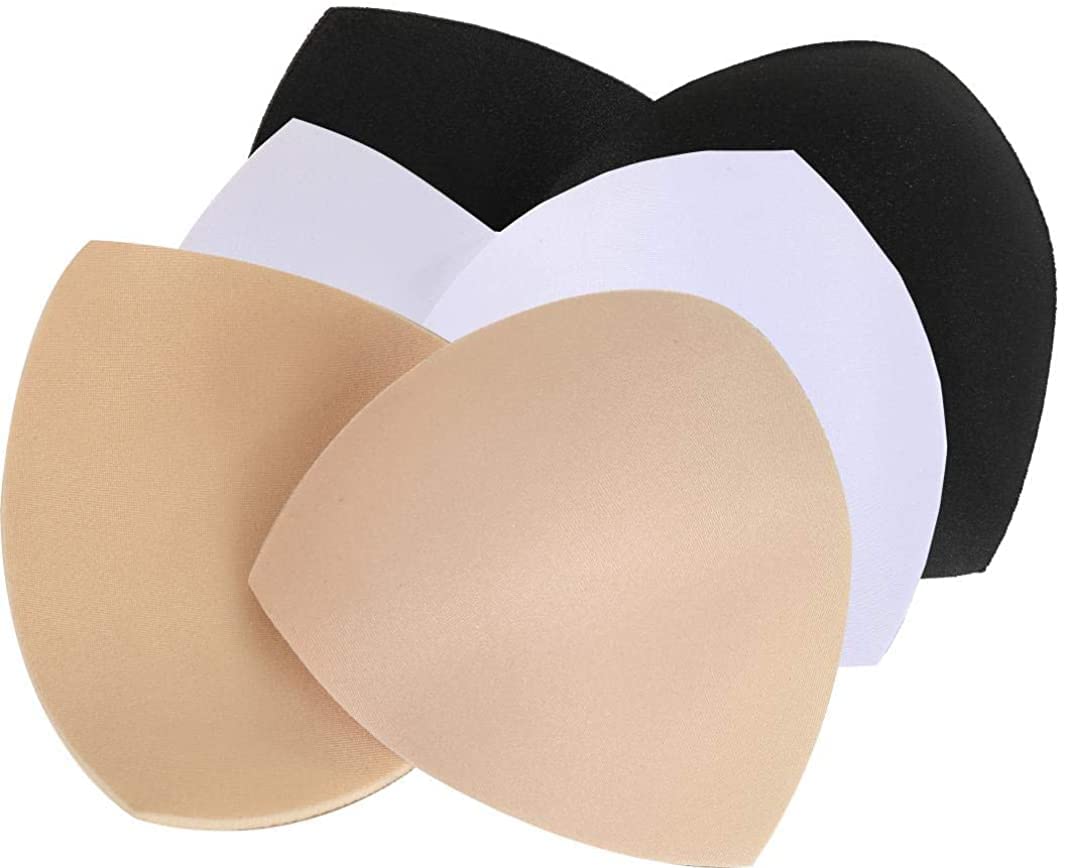 Womens Removable Smart Cups Bra Replacement Inserts Liner Pads 3 Pairs In Set