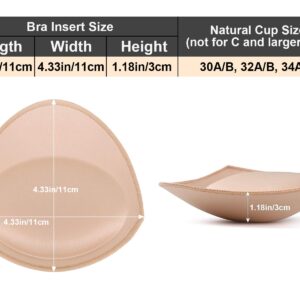 RELLECIGA Women's Push Up Bra Inserts Breast Enhancer Cups Removable Sport Bra Cups Inserts Nude