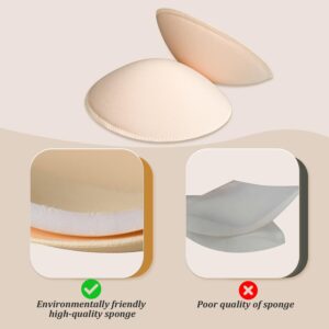 URSMART 6 Pairs Round Bra Inserts Pads, Removable and washable Bra Cups Inserts for Bikinis Top Swimsuit Sport Bra (Ａ/B Beige)