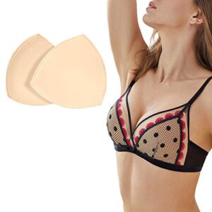 FANMAOUS 4 Pairs Bra Pad Insert,Removable Sport Bra Cup Triangle Breathable & Reusable Bra Pad for Yoga Bra,Swimsuits,Bikini