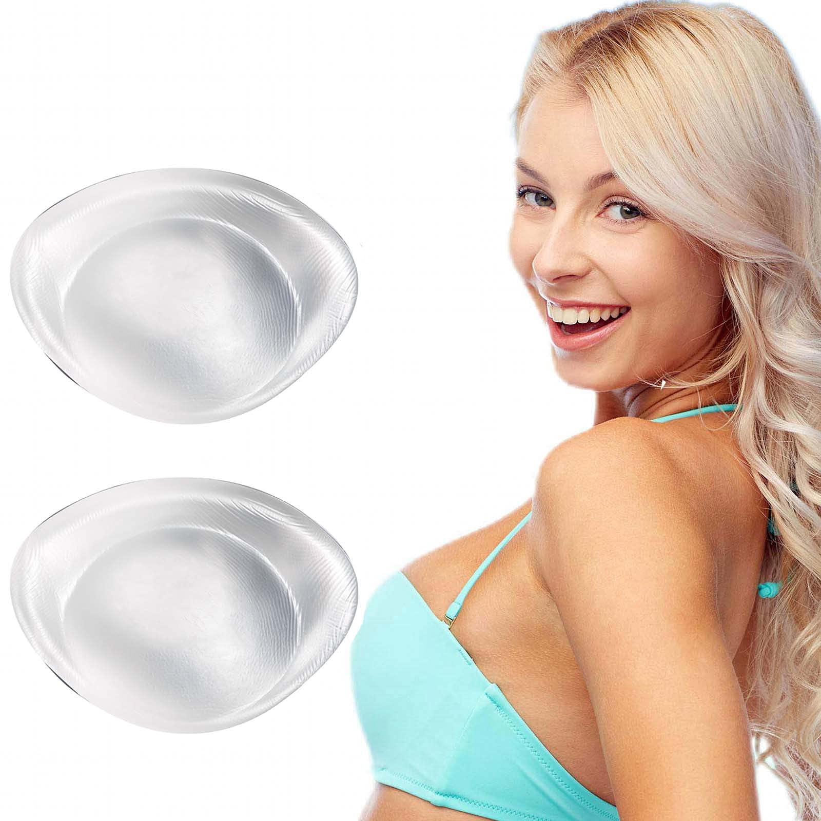 Meddom Silicone Bra Inserts, Gel Breast Pads and Enhancers to Add 2 Cup, Suitable for Dresses/Swimsuits, Fit for C-FF Cup