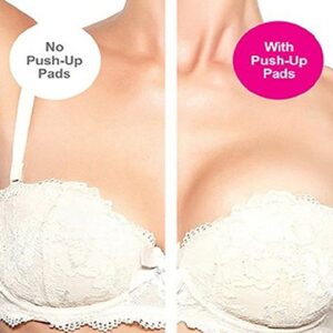 SEEKUP Women Soft Silicone Bra Inserts Breast Chest Enhancer Pads Push-up/Gathering for A/B/C Cup, Transparent