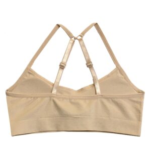 Popular Crop Cami Training Bras Pack for Girls. Seamless Bra Removable Padding Basics L