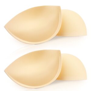 KSang Women's Push Up Bra Pads Inserts 2 Pairs Breast Enhancer Cups Add 1-2 Cup Sizes Instantly A/B, C Cup Available