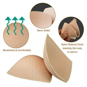 FUNCYboo Bra Pads Inserts 5 Pairs, Bra Inserts Breathable and Removable Bra Cups Inserts for Sport Bra Bikini Inserts (5 Beige)