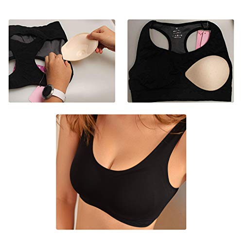 TopBine Bra Pads Inserts Women's Sports Cups Bra Replacement Insert for Bikini Swimsuit (-7 C/D 3 Color, C/D)