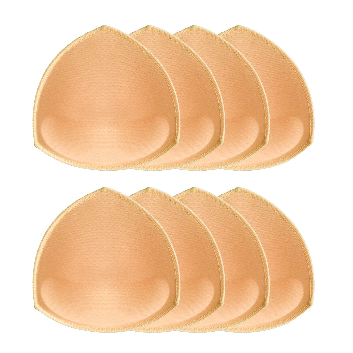 URSMART 4 pairs Bra Cups Inserts,Sports Cups Bra Inserts Push up Breathable,Removable for woman (Beige) …