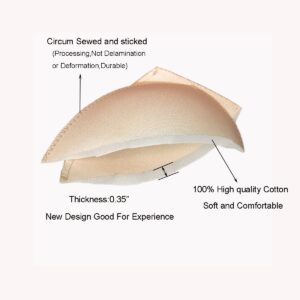 Fypxd 6 Pairs Bra pad Insert For sports bra or Bikini Tops 5X5 inch（Beige