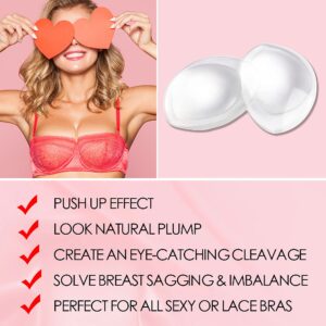 Yofidra Silicone Bra Inserts and Breast Enhancers, Add 2 Cups, Breathable, Reusable,1 Pair (Soild, L) (L)