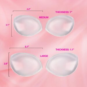 Yofidra Silicone Bra Inserts and Breast Enhancers, Add 2 Cups, Breathable, Reusable,1 Pair (Soild, L) (L)