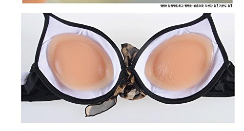UPSTORE 1 Pair Clear Women Gel Bra Insert Push-up Enhancer Breast Molding Pads for Swimsuit and Bikini