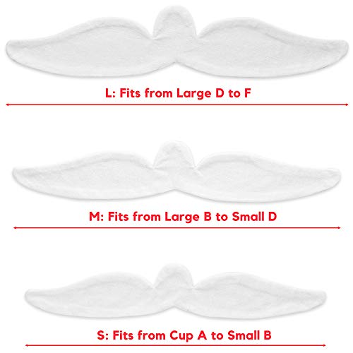 Brushed Cotton on Both Sides - Bra Liners for Sweating Rash Boob Sweat Liner Cotton Pads – 3PCS White