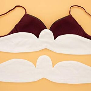 Brushed Cotton on Both Sides - Bra Liners for Sweating Rash Boob Sweat Liner Cotton Pads – 3PCS White