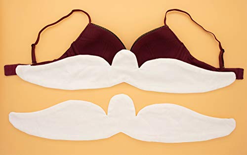 Brushed Cotton on Both Sides - Bra Liners for Sweating Rash Boob Sweat Liner Cotton Pads – 3PCS White