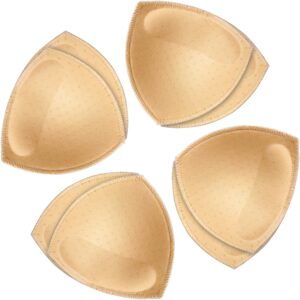 topbine removable bra pads inserts women's comfy sports cups bra insert for bikini top swimsuit (4 beige, b/c)