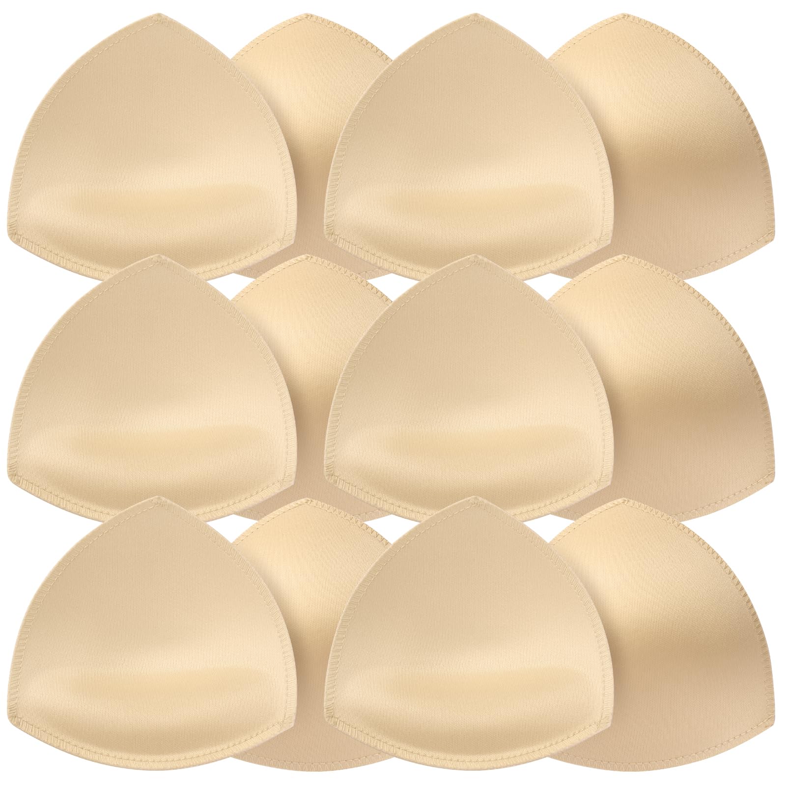 Fypxd 6 Pairs Removeable Bra Pads Inserts Push up for Sport Bra and Bikini Tops Beige