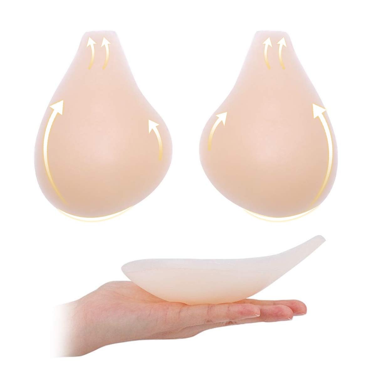 Silicone Invisible Lift Up Bra Stick On Bra Stickers Breast Lift Petals Reusable Backless Strapless Bra Deep V Push Up Sticky Bra Nude