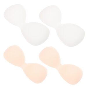 Bra Pad Inserts Sports Bra 4pcs Underwear Pads One-piece Jelly Nylon Lingerie Removable Bra Pads