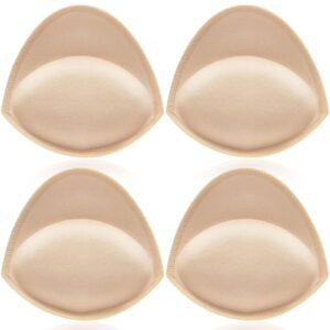 jiuguva 2 pairs push up bra inserts sports replacement pads breast enhancer cups sewn edges bra padding insert