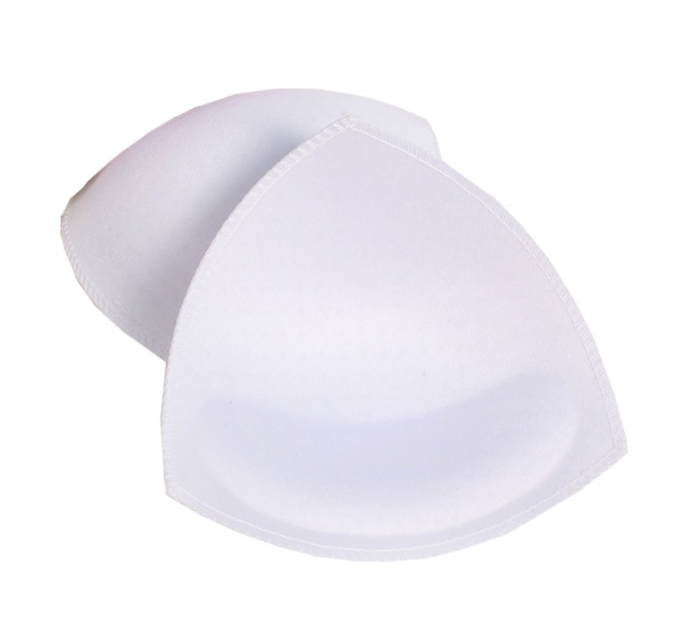 3 Pairs Triangle-shaped Bra Insert Breathable Sponge Bra Inserts Cup Push Up Sports Bra Pad Breast Enlargement Enhancer Shaper for Women Girls (White)